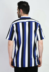 Thumbnail for Cuban Collar Striped Shirt - RueCollections