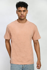 Thumbnail for Dark Coral Color Oversized T-Shirt For Men's - RueCollections
