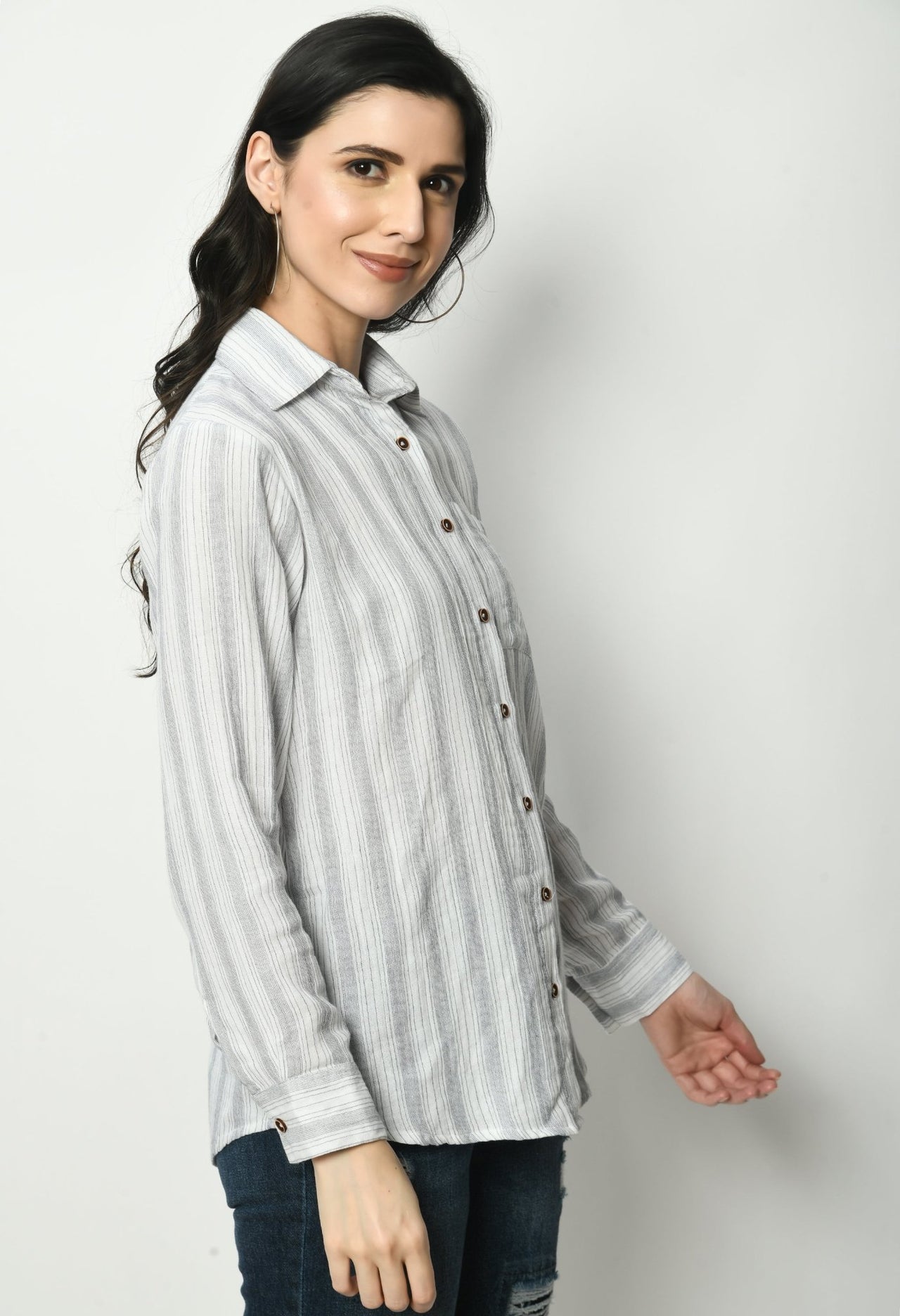 Double Cloth Full Sleeves Shirt - RueCollections