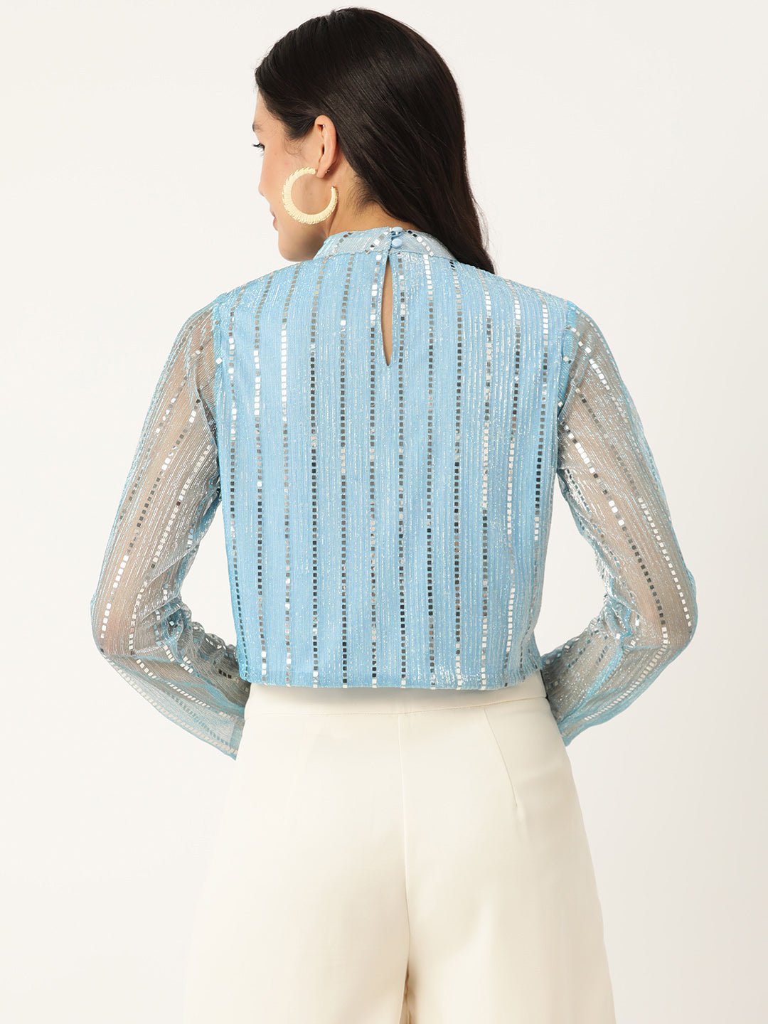 Embellished Boxy Crop Top - RueCollections