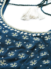 Thumbnail for Embroidered Sequinned Ready to Wear Lehenga & Blouse With Dupatta - RueCollections