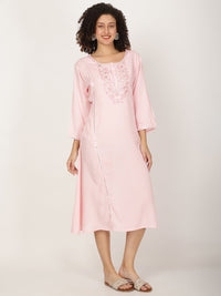 Thumbnail for Ethnic Motifs Embroidered Straight Kurta - RueCollections