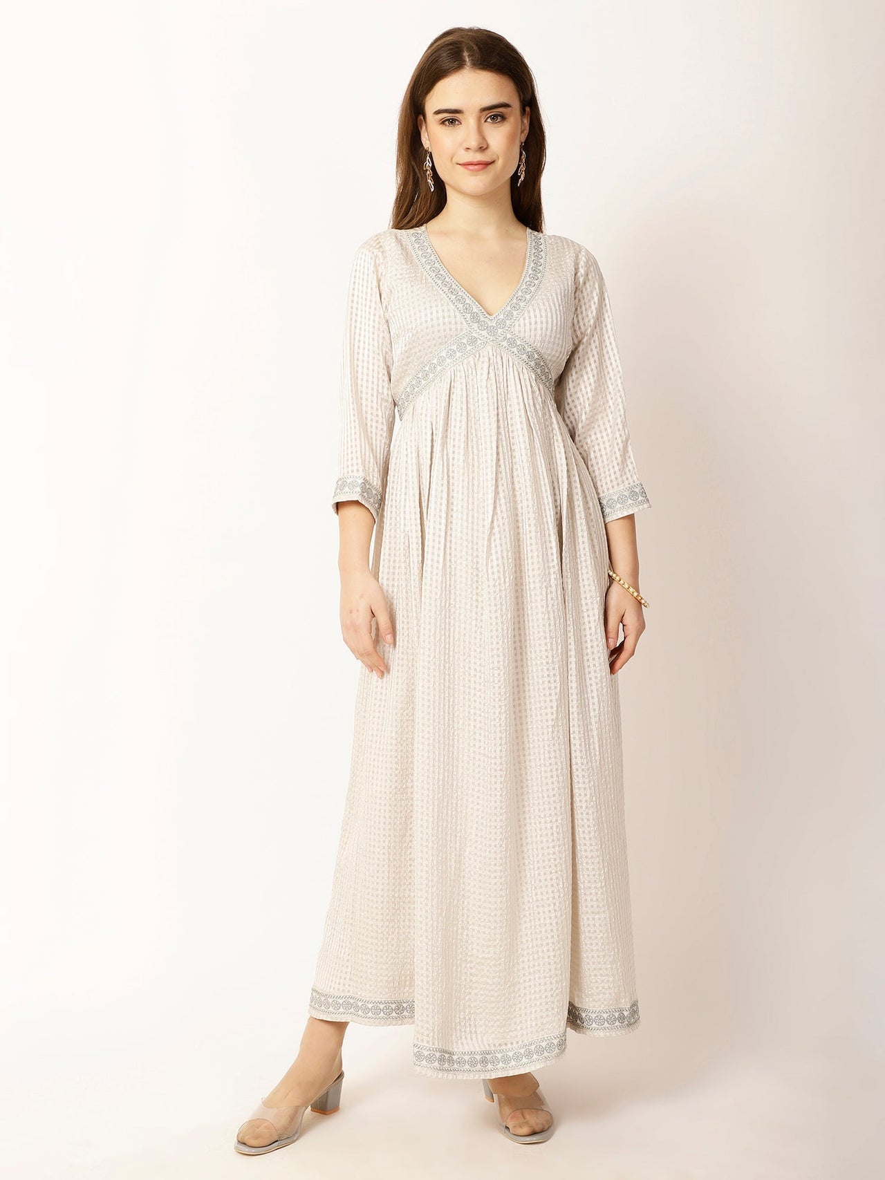 Ethnic Motifs Empire A - Line Kurta - RueCollections