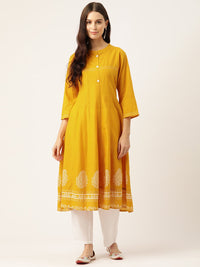 Thumbnail for Ethnic Motifs Printed Kurta - RueCollections