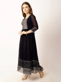 Thumbnail for Ethnic Motifs Yoke Design Sequinned A - Line Kurta - RueCollections