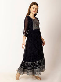 Thumbnail for Ethnic Motifs Yoke Design Sequinned A - Line Kurta - RueCollections