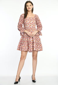 Thumbnail for Floral Tiered Dress with ruffled detail - RueCollections