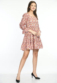 Thumbnail for Floral Tiered Dress with ruffled detail - RueCollections