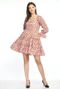 Thumbnail for Floral Tiered Dress with ruffled detail - RueCollections