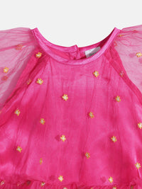 Thumbnail for Girls Ruffled Net Party Dress - RueCollections