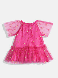 Thumbnail for Girls Ruffled Net Party Dress - RueCollections