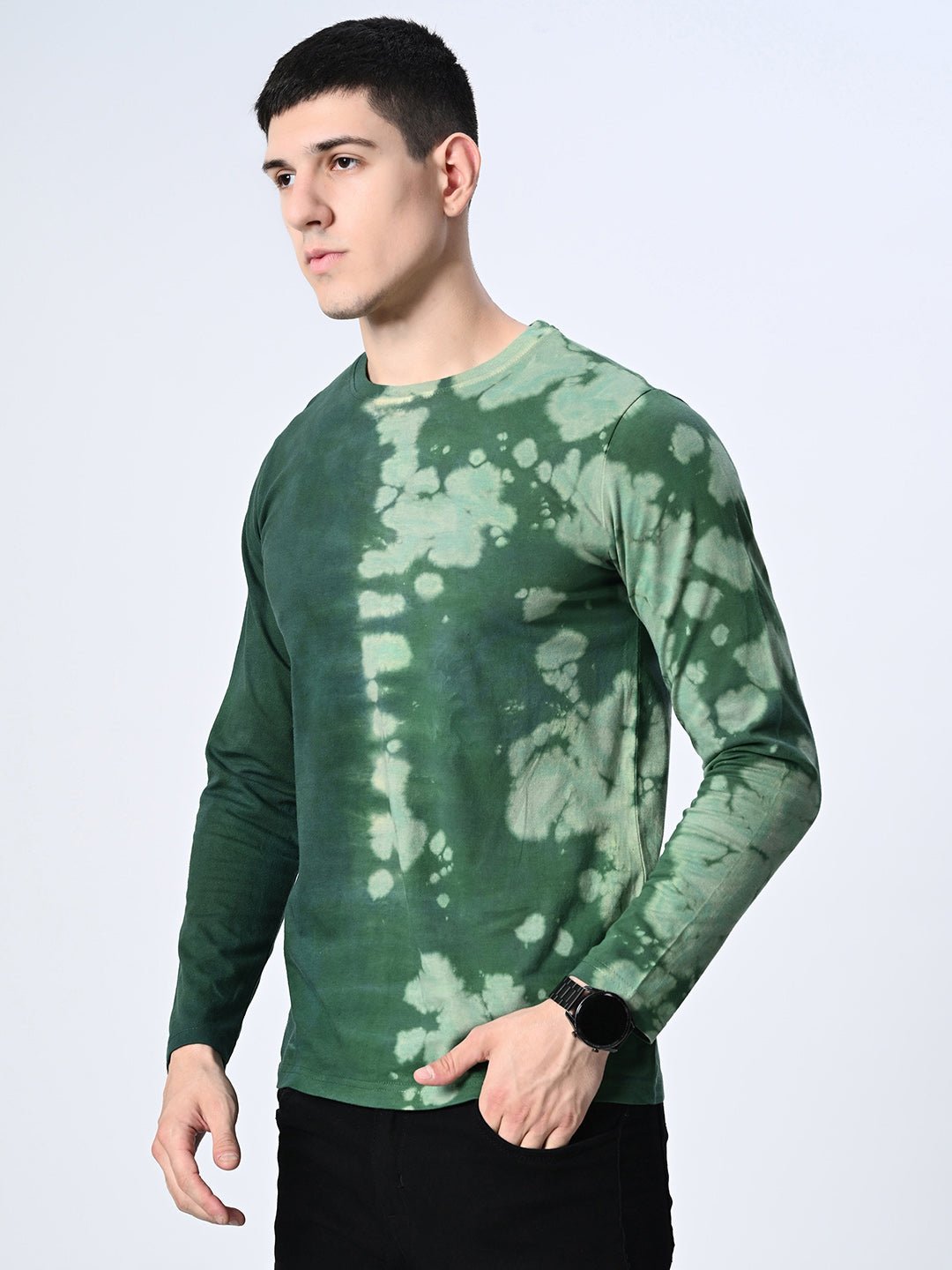 Green Unisex Tie - Dye T-shirt - RueCollections