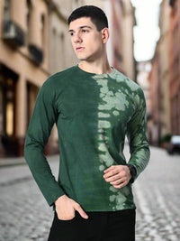 Thumbnail for Green Unisex Tie - Dye T-shirt - RueCollections