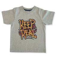 Thumbnail for Keep It Real Grey Kids T-shirt - RueCollections