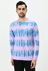 Thumbnail for Lilac & Blue Unisex Tie - Dye T-shirt - RueCollections