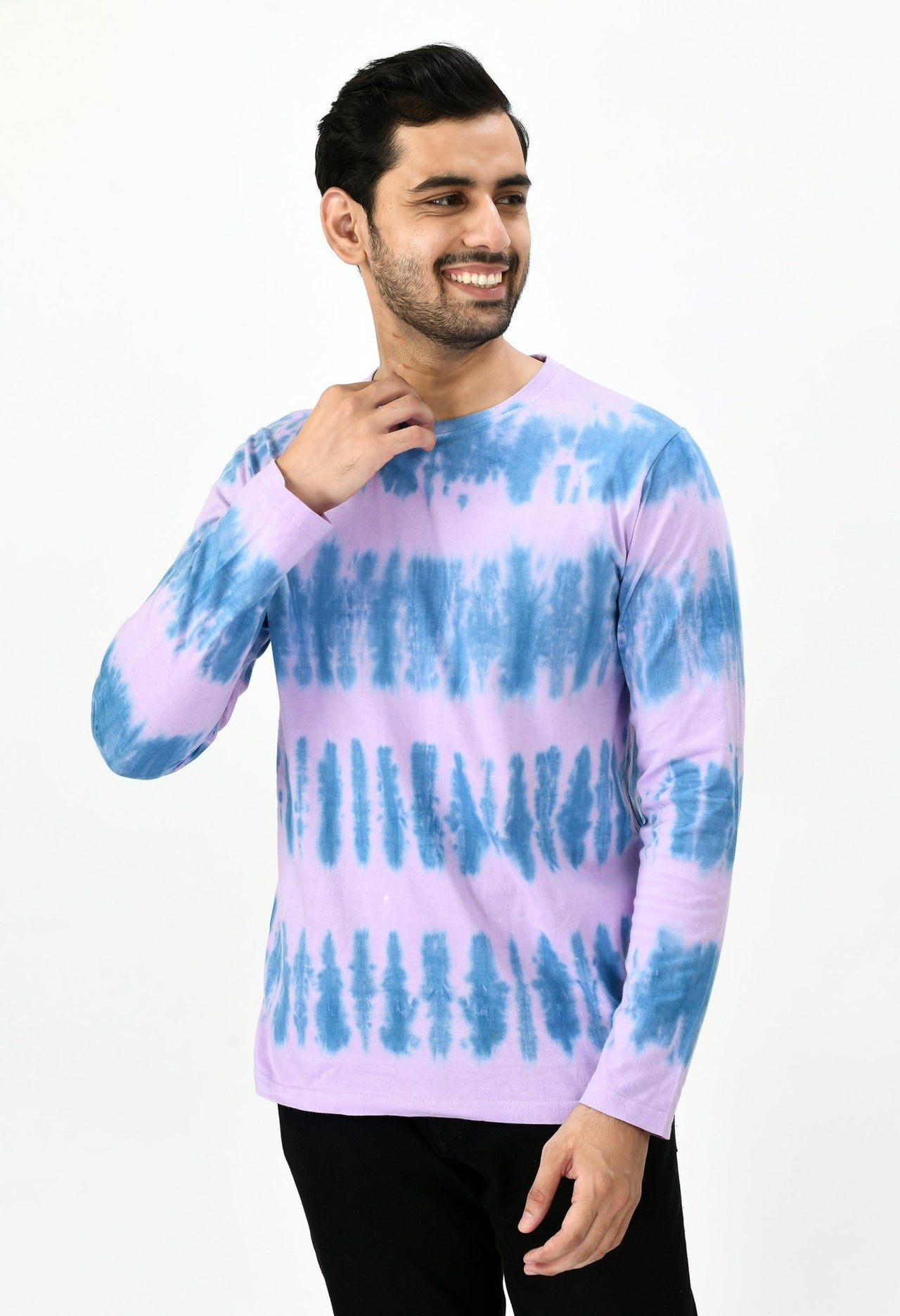 Lilac & Blue Unisex Tie - Dye T-shirt - RueCollections