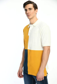 Thumbnail for Men's Color Blocked Polo T-shirt - RueCollections