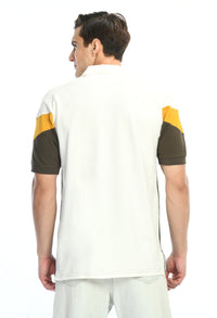 Thumbnail for Men's Color Blocked Polo T-shirt - RueCollections