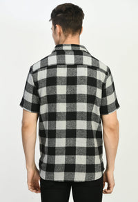 Thumbnail for Men's Half Sleeves Checks Flannel Shirt - RueCollections