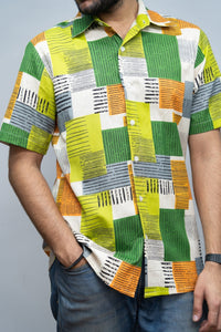 Thumbnail for Men's Printed Half Sleeves Shirt - RueCollections