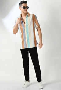 Thumbnail for Multicolor Pastel Striper Shirt - RueCollections