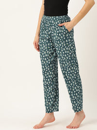 Thumbnail for Multicolored Women Pure Cotton Printed Lounge Pants - RueCollections