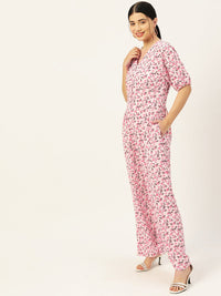 Thumbnail for Multicoloured Printed Basic Jumpsuit - RueCollections