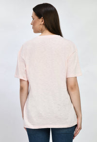 Thumbnail for Off - White Oversized T-Shirt Type Top - RueCollections