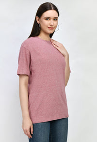 Thumbnail for Peach Color Oversized T-Shirt Type Top - RueCollections