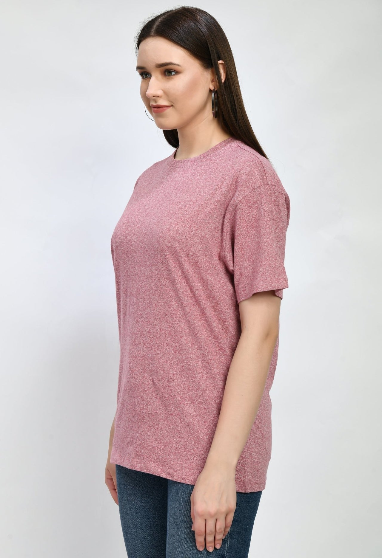Peach Color Oversized T-Shirt Type Top - RueCollections