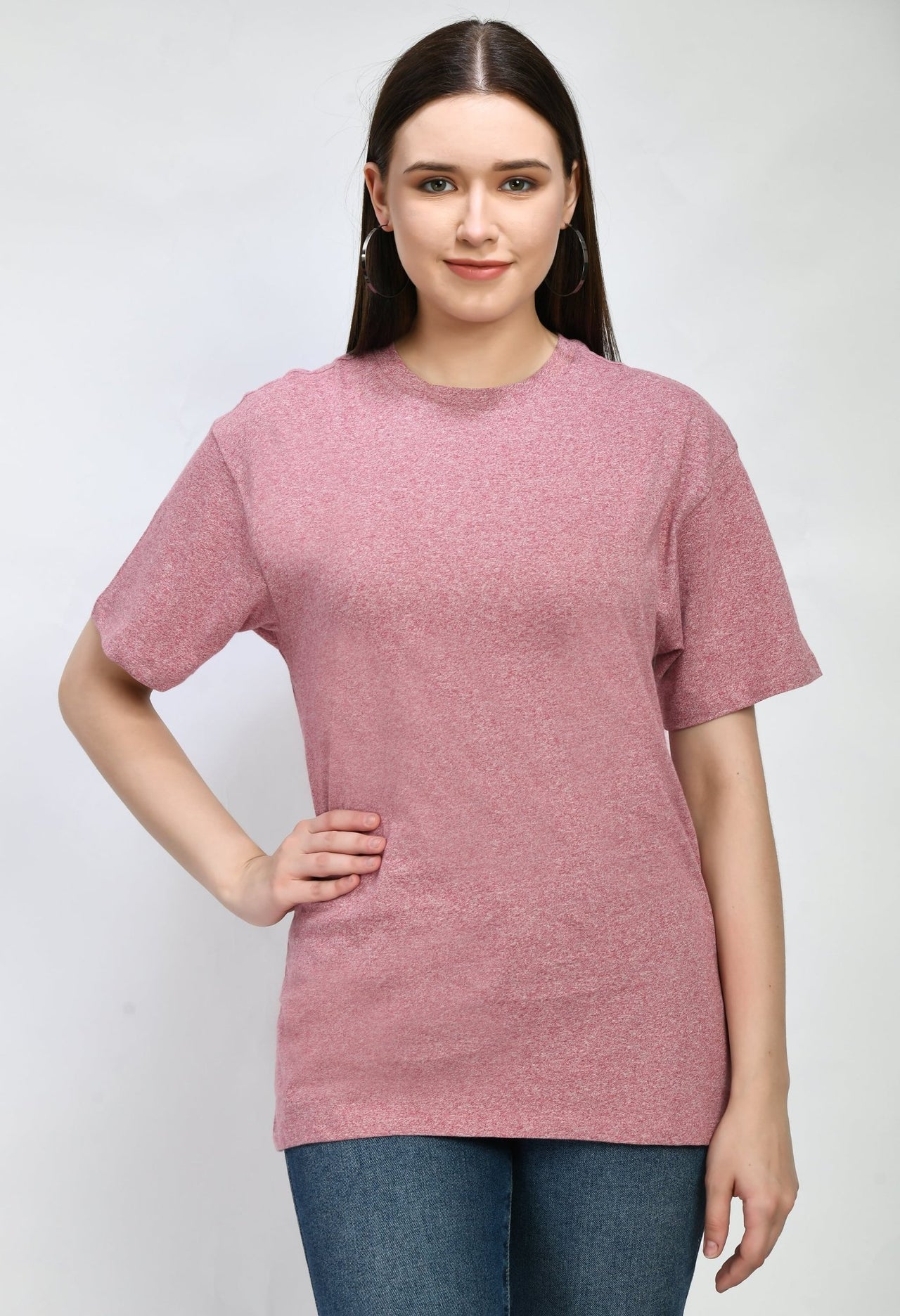 Peach Color Oversized T-Shirt Type Top - RueCollections