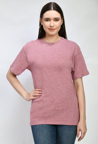 Thumbnail for Peach Color Oversized T-Shirt Type Top - RueCollections