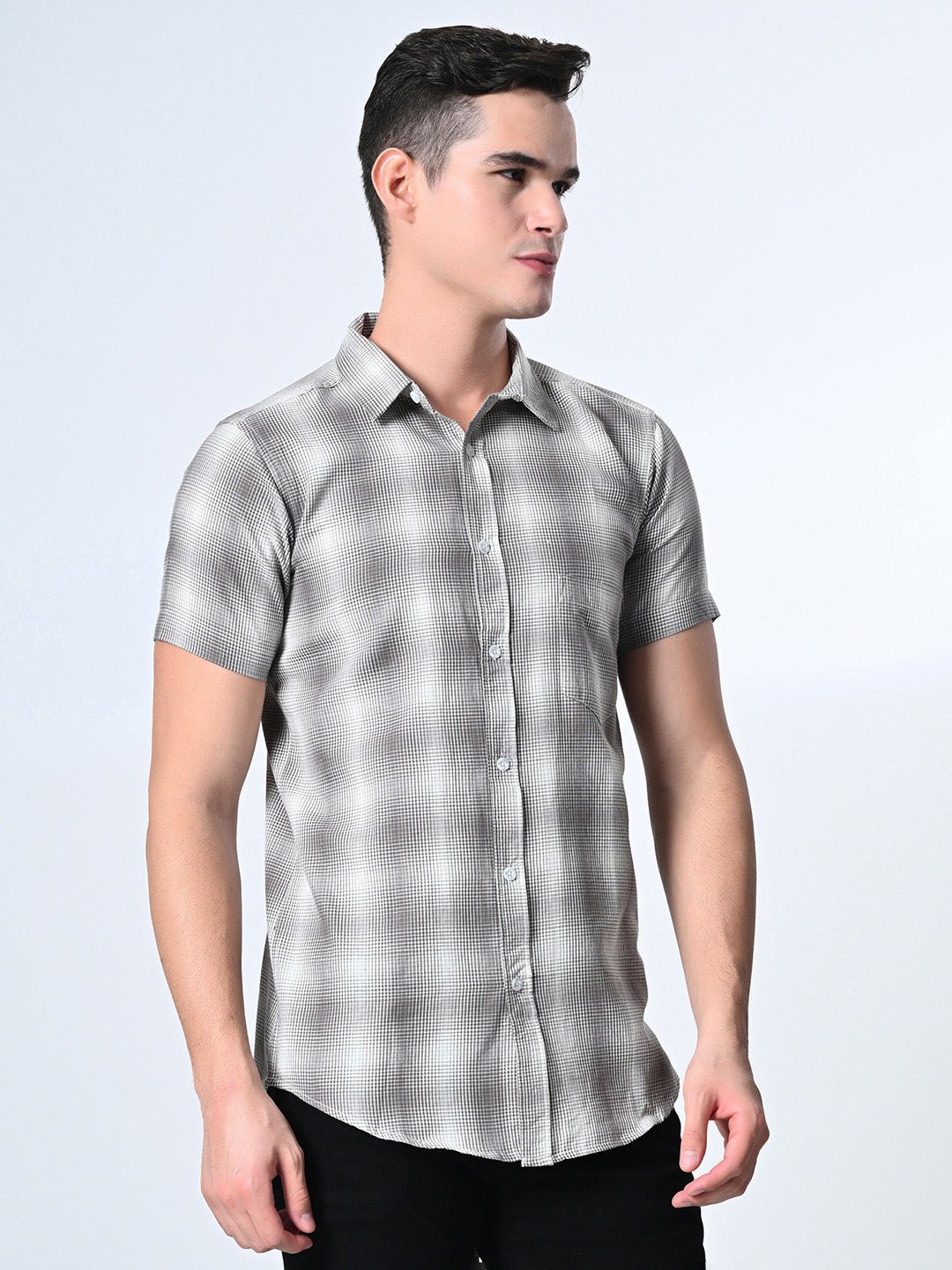 Pink Checks Half Sleeve Shirt - RueCollections