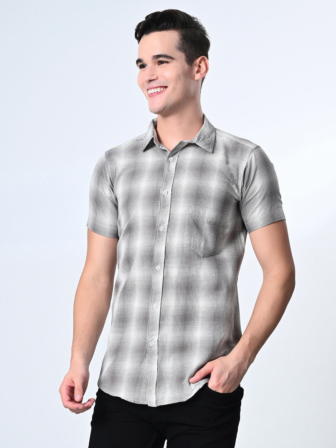 Pink Checks Half Sleeve Shirt - RueCollections