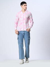 Thumbnail for Pink Tie Dye printed Full Sleeve Shirt - RueCollections