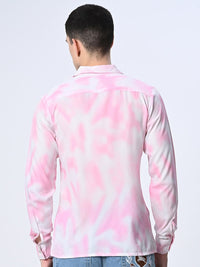 Thumbnail for Pink Tie Dye printed Full Sleeve Shirt - RueCollections