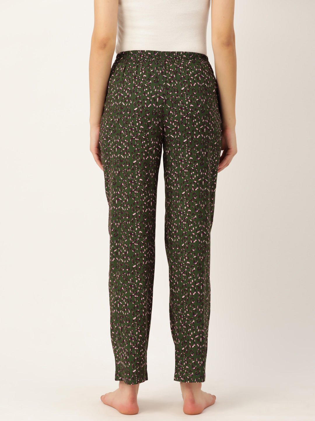 Pure Cotton Multicolored Printed Lounge Pants For Women - RueCollections