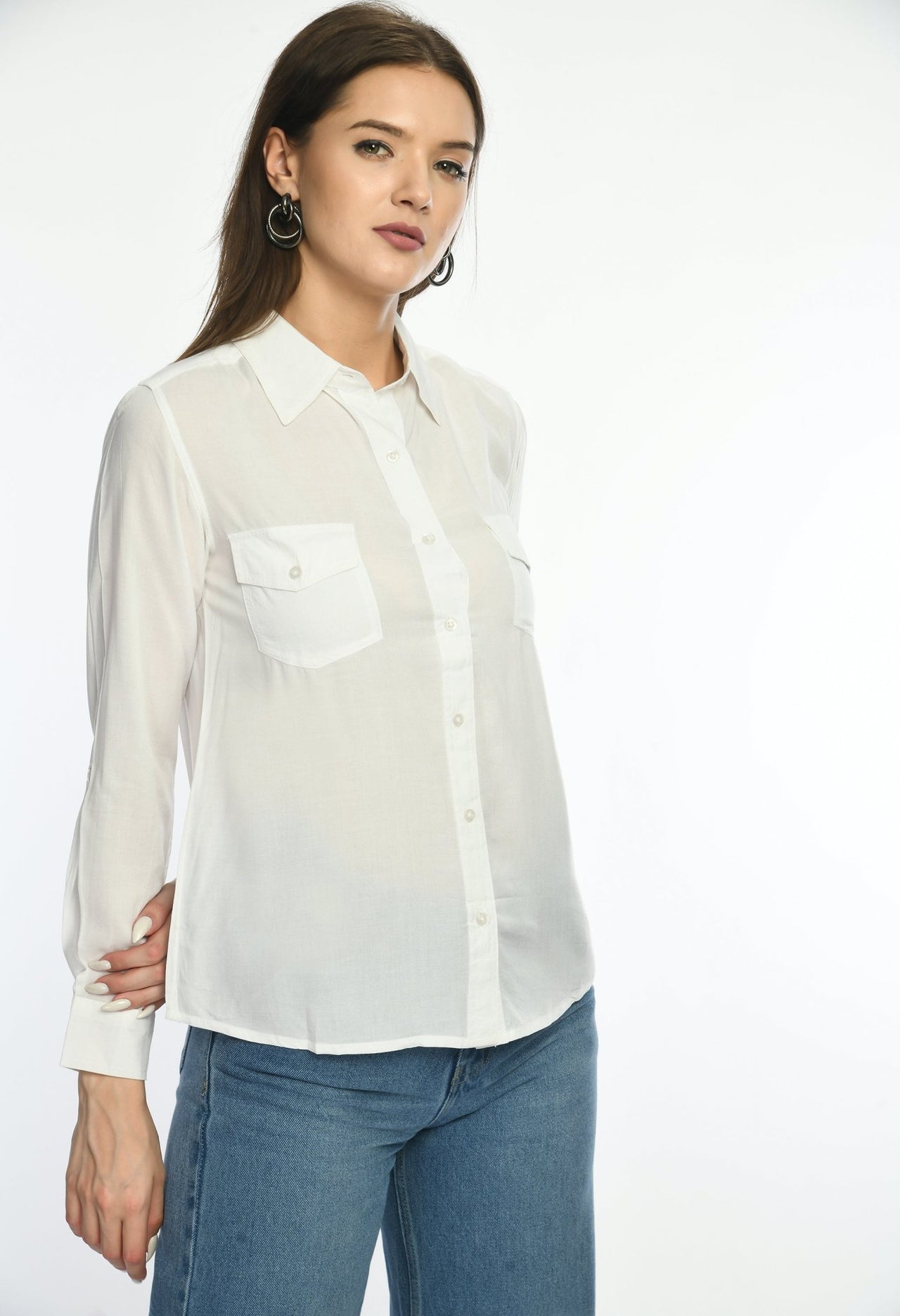 Pure Viscose solid casual shirt - RueCollections