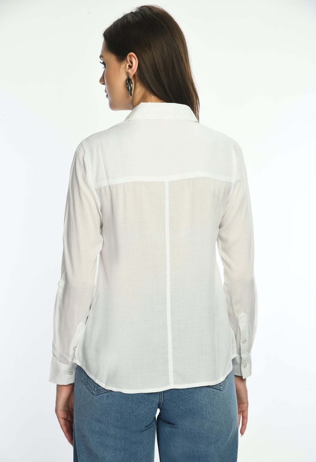 Pure Viscose solid casual shirt - RueCollections