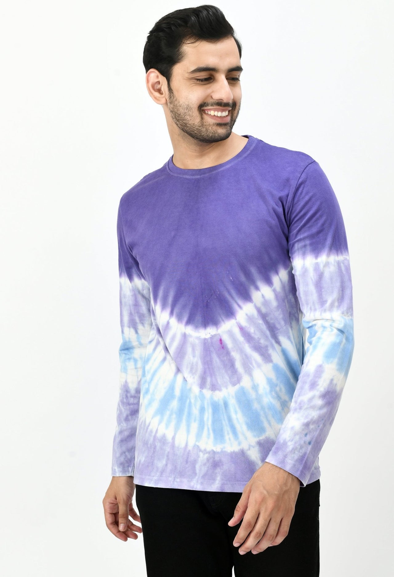 Purple & Blue Unisex Tie - Dye T-shirt - RueCollections