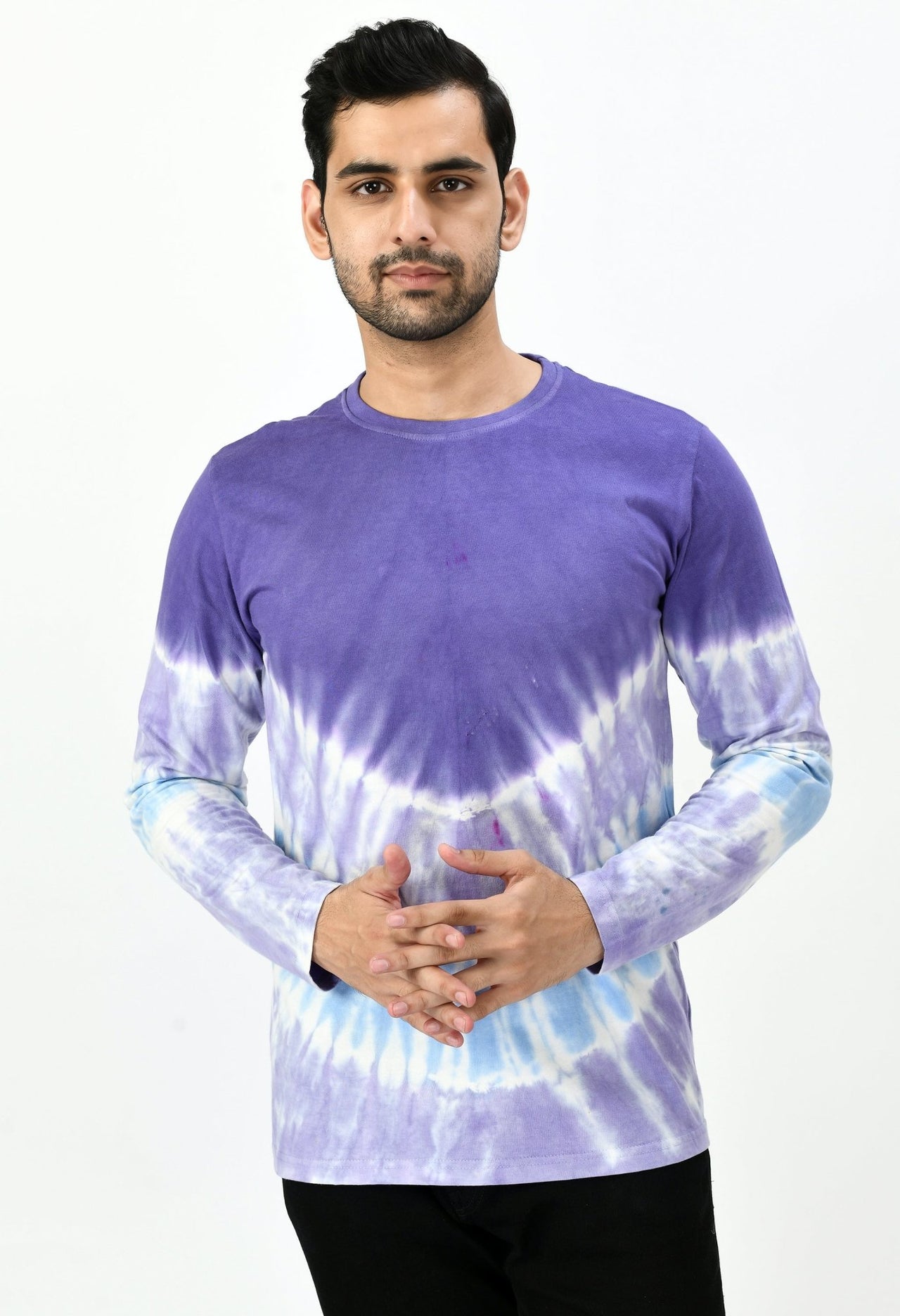 Purple & Blue Unisex Tie - Dye T-shirt - RueCollections