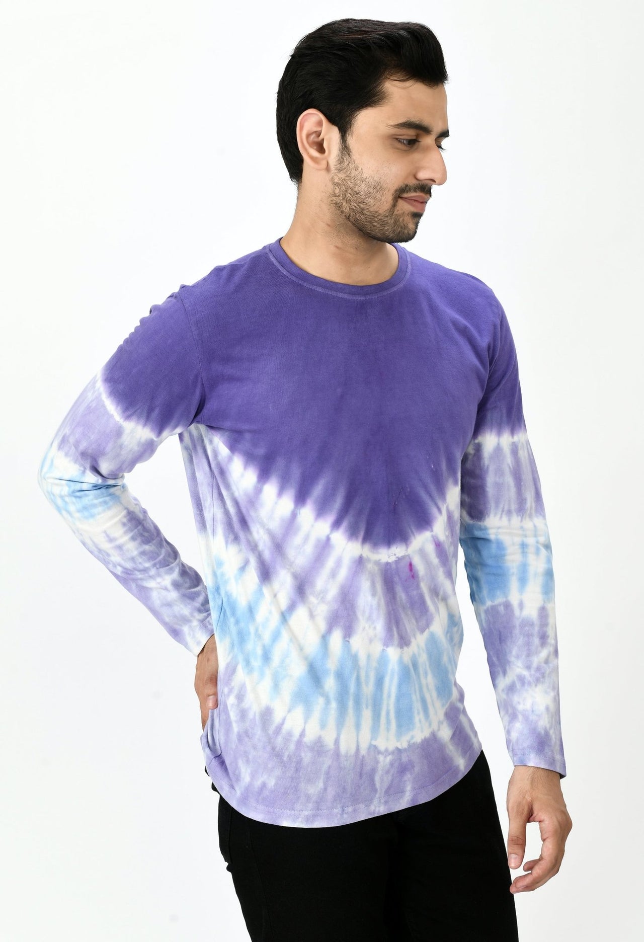 Purple & Blue Unisex Tie - Dye T-shirt - RueCollections