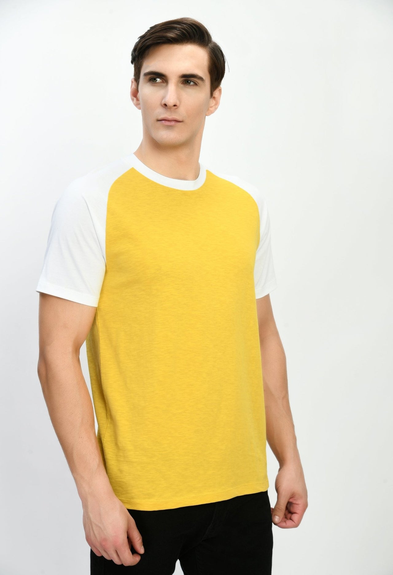 Raglan Sleeves Crew Neck T-shirt - RueCollections