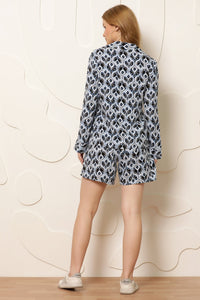 Thumbnail for Rue Collection Blue Printed Night Suits Set - RueCollections