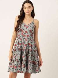 Thumbnail for Rue Collection Floral Print Crepe Fit & Flare Dress - RueCollections