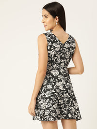 Thumbnail for Rue Collection Floral Print Crepe Mini Wrap Dress - RueCollections