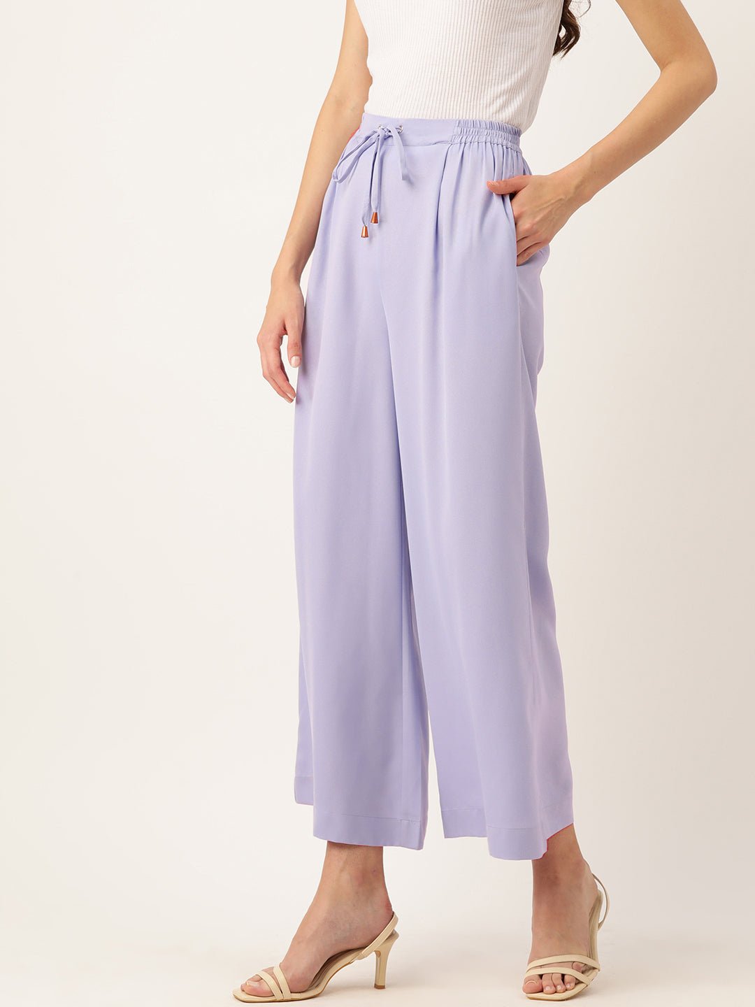 Rue Collection Relaxed Loose Fit High - Rise Pleated Culottes - RueCollections