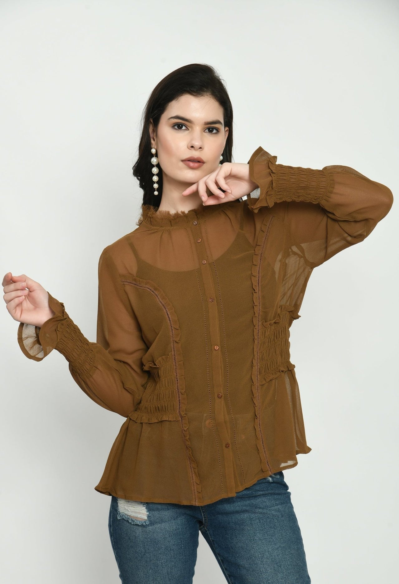 Sheer Georgette Top - RueCollections