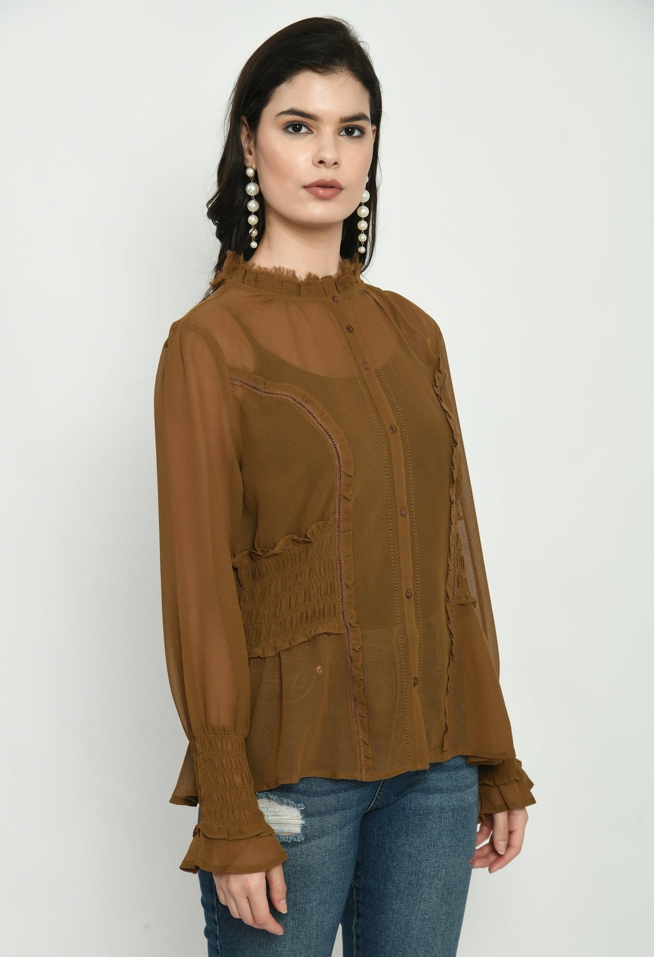 Sheer Georgette Top - RueCollections