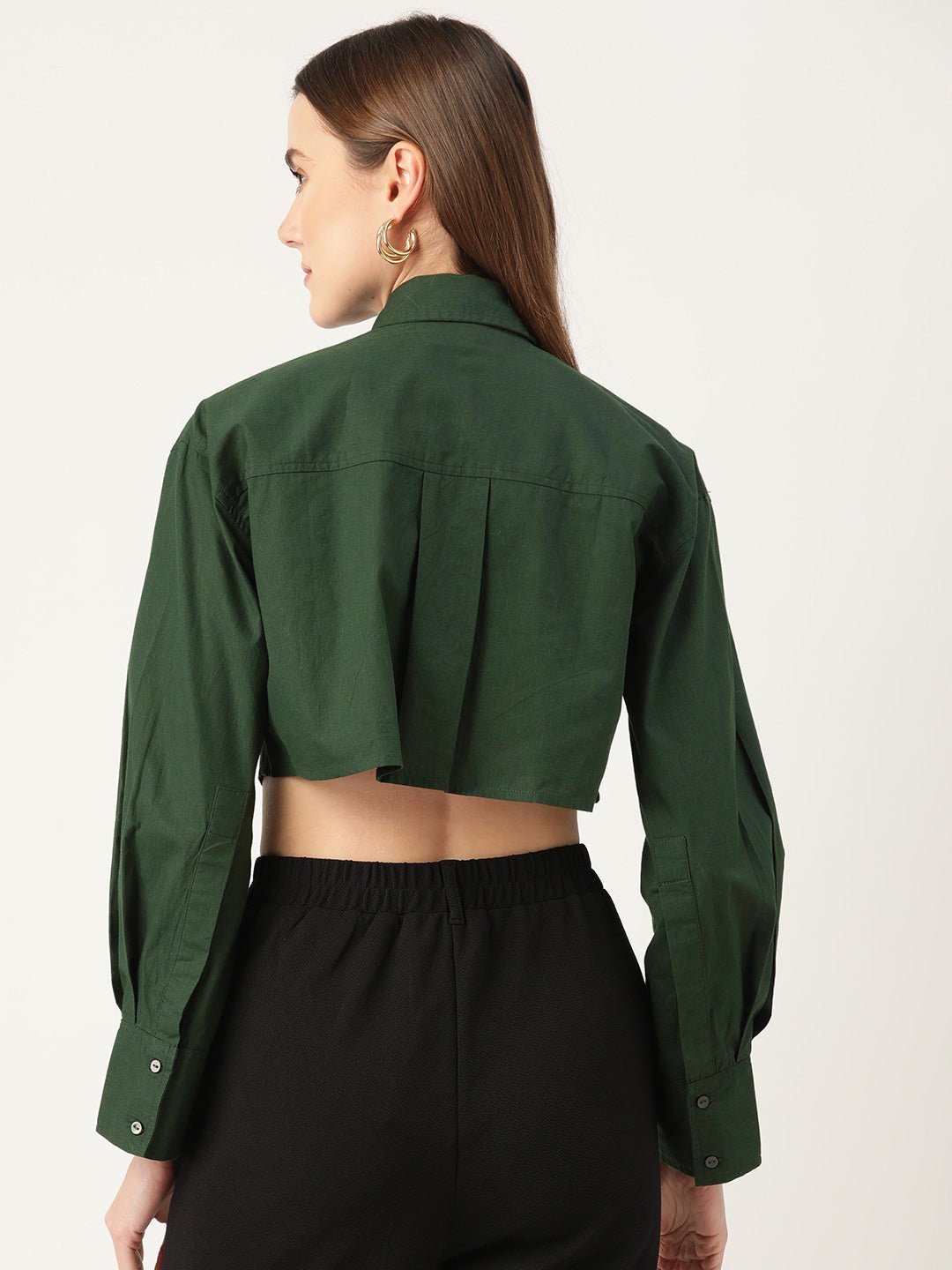 Shirt Style Crop Top - RueCollections